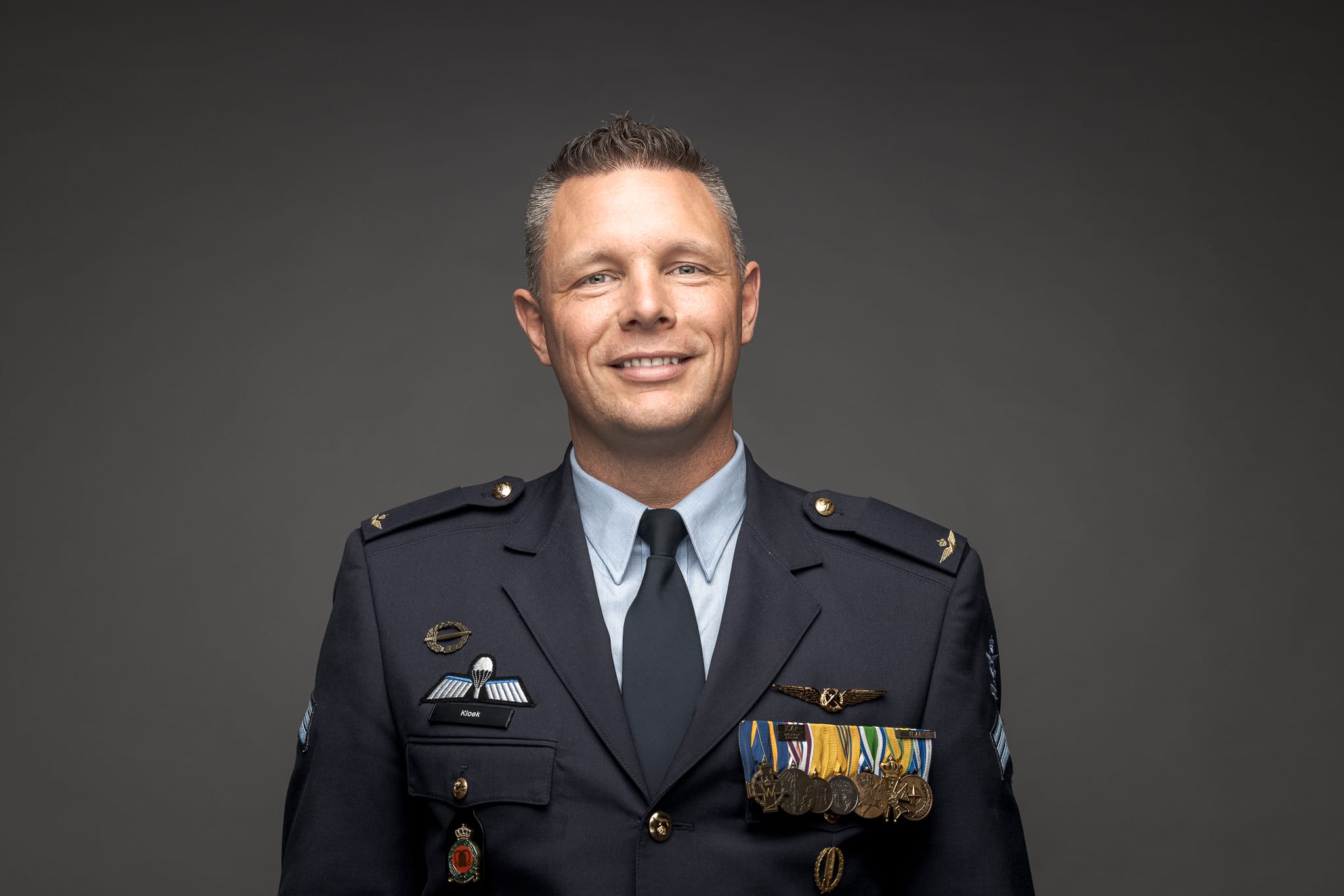 Jeffrey Kloek, oprichter van ENDEX, in uniform